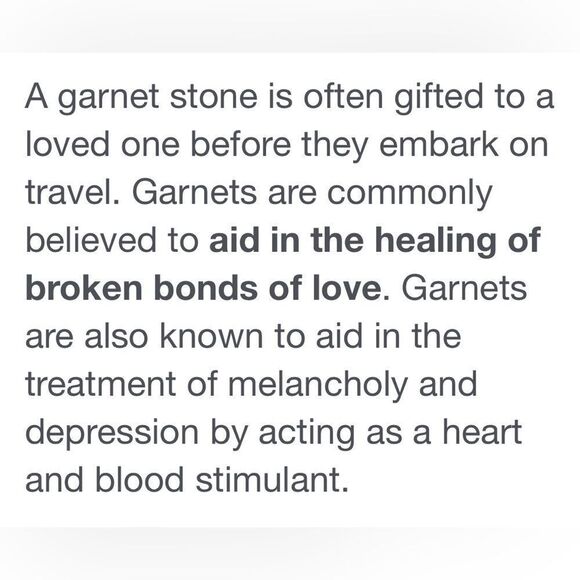 Long garnet chip bead necklace - Picture 7 of 7